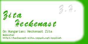 zita heckenast business card